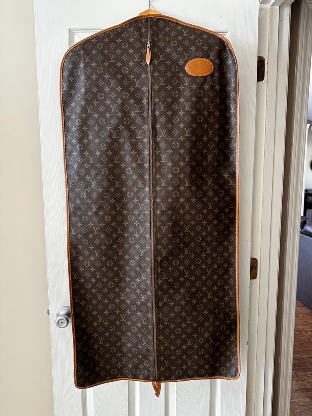 Louis Vuitton Brown Canvas Monogram Garment Bag with Vachetta Trim